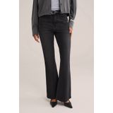 WE Fashion - Blue Ridge - Flared Jeans - Zwart - Denim