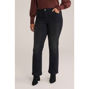 Blue Ridge - Dames Wide Leg Jeans - Zwart - Curve - High Waist - Plus Size Maat: 46