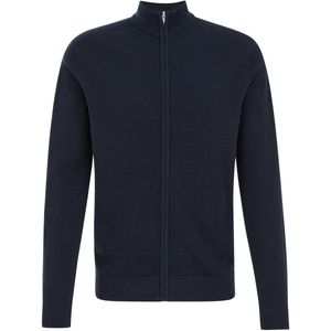 WE Fashion - Fijngebreid Vest - Marineblauw - Regular Fit