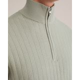 WE Fashion - Gebreide Trui - Lichtgroen - Slim Fit - Lange Mouwen