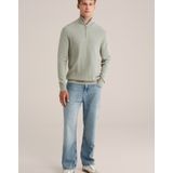 WE Fashion - Gebreide Trui - Lichtgroen - Slim Fit - Lange Mouwen