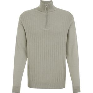 WE Fashion - Gebreide Trui - Lichtgroen - Slim Fit - Lange Mouwen