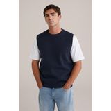 WE Fashion - Spencer - Donkerblauw - Slanke Pasvorm - Mouwloos