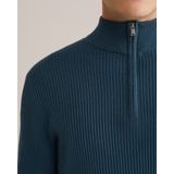 WE Fashion - Schipperstruien - Navy - Halve Rits - Normale Pasvorm - Lange Mouw