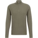 WE Fashion - Gebreide Trui - Olijfgroen - Regular Fit - Lange Mouwen