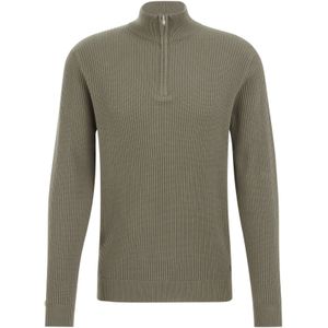 WE Fashion - Gebreide Trui - Olijfgroen - Regular Fit - Lange Mouwen