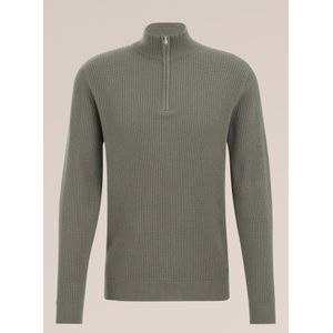 WE Fashion - Gebreide Trui - Olijfgroen - Regular Fit - Lange Mouwen