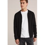 WE Fashion - Cardigan - Zwart - Gebreid - Lange Mouwen