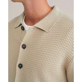 WE Fashion - Gebreid Vest - Beige - Lange Mouw - Normale Pasvorm