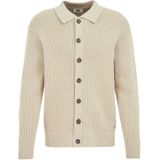 WE Fashion - Gebreid Vest - Beige - Lange Mouw - Normale Pasvorm