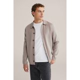 Fundamentals - Heren Regular Fit Vest - Grijs - Polokraag