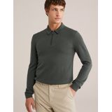 Van Gils - Heren Slim Fit Polo - Donkergroen - Merinowol