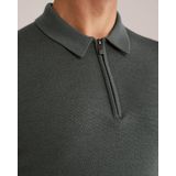 Van Gils - Heren Slim Fit Polo - Donkergroen - Merinowol