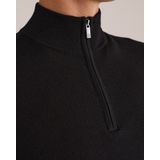 WE Fashion - Schipperstruien - Zwart - Halve Rits - Slanke Pasvorm