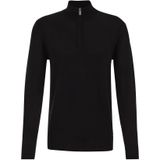 WE Fashion - Schipperstruien - Zwart - Halve Rits - Slanke Pasvorm