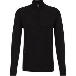 WE Fashion - Schipperstruien - Zwart - Halve Rits - Slanke Pasvorm