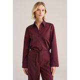 WE Fashion - Blouse - Bordeaux - Klassieke Blouse - Lange Mouwen