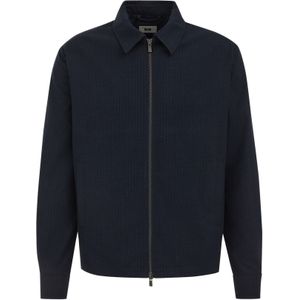 WE Fashion - Heren Blouson Jas - Donkerblauw - Regular Fit