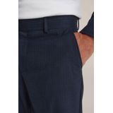 WE Fashion - Heren Regular Fit Pantalon - Donkerblauw - Met Verticale Streepprint