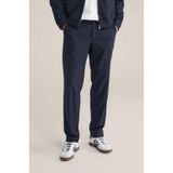 WE Fashion - Regular Fit Pantalon - Blauw - Met Verticale Streepprint