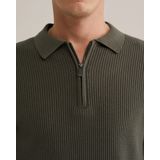 Fundamentals - Heren Slim Fit Trui - Donkergroen - Katoen