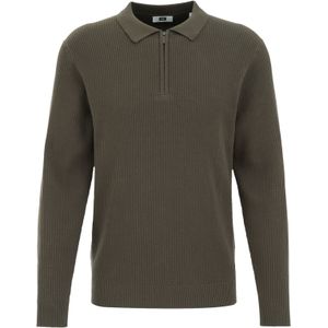 Fundamentals - Heren Slim Fit Trui - Donkergroen - Katoen