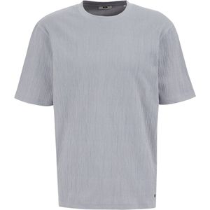 WE Fashion - Relaxed Fit T-shirt - Grijsblauw - Katoen
