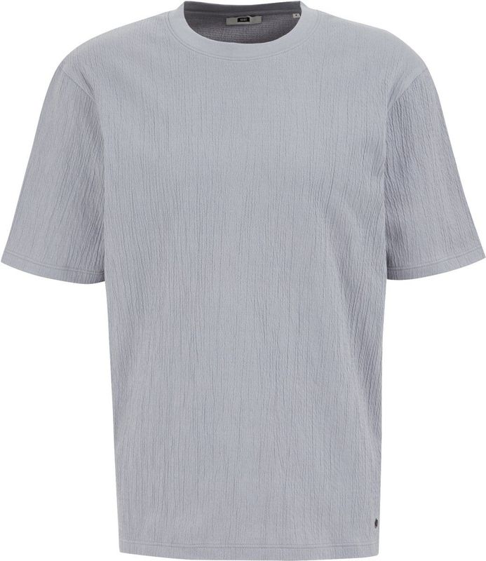 WE Fashion - Relaxed Fit T-shirt - Grijsblauw - Katoen