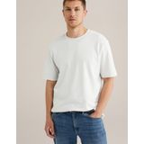 WE Fashion - T-shirt - Lichtgrijs - Relaxed Pasvorm - Korte Mouwen