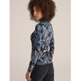 WE Fashion - Shirt - Nachtblauw - Lange Mouw - Slanke Pasvorm