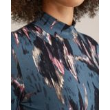 WE Fashion - Shirt - Nachtblauw - Lange Mouw - Slanke Pasvorm