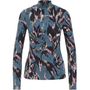 WE Fashion - Shirt - Nachtblauw - Lange Mouw - Slanke Pasvorm