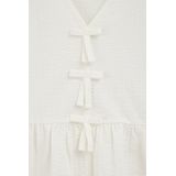 WE Fashion - Seersucker Blouse - Gebroken Wit - Regular Fit - Katoen