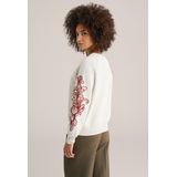 WE Fashion - Sweatshirt - Donkerrood - Sweatstof - Lange Mouw