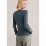 WE Fashion - T-shirt - Grijsblauw - Katoen