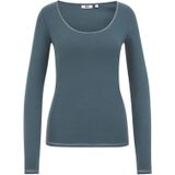 WE Fashion - T-shirt - Grijsblauw - Katoen