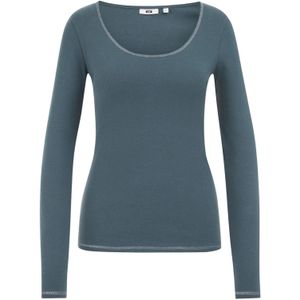 WE Fashion - T-shirt - Grijsblauw - Katoen