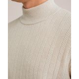 WE Fashion - Coltrui - Beige - Gebreid - Wol en Katoen
