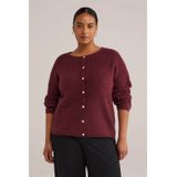 WE Fashion Curve - Gebreid Vest - Donkerrood