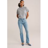 WE Fashion - Trui - Grijs - Viscose - Opstaande Kraag - Kwartmouw