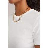 WE Fashion - T-shirt - Wit - Geribbeld