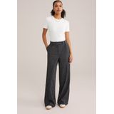 WE Fashion - T-shirt - Wit - Geribbeld