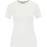 WE Fashion - T-shirt - Wit - Geribbeld