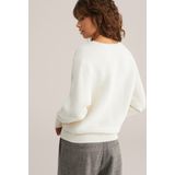 WE Fashion - Dames Sweater - Gebroken Wit - Regular Fit