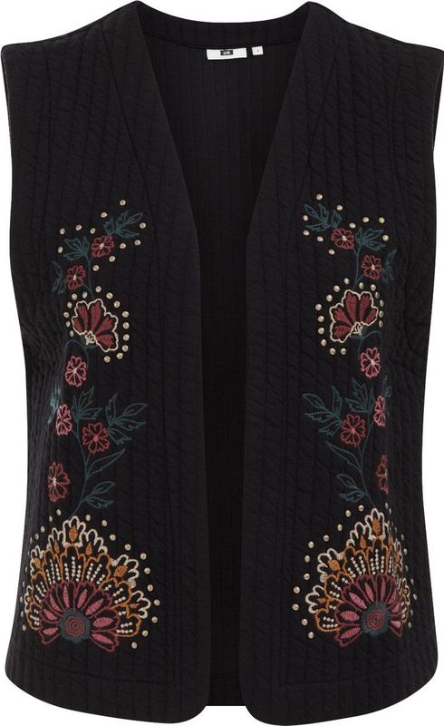 WE Fashion - Dames Gilet - Zwart - Regular Fit