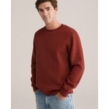 WE Fashion - Sweater - Donkerrood - Met Textuur