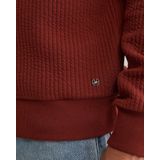 WE Fashion - Sweater - Donkerrood - Met Textuur