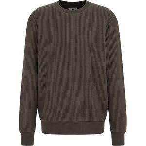 WE Fashion - Sweater - Donkergroen - Met Textuur