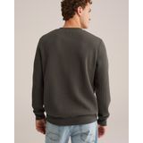 WE Fashion - Sweater - Donkergroen - Met Textuur