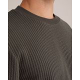 WE Fashion - Sweater - Donkergroen - Met Textuur